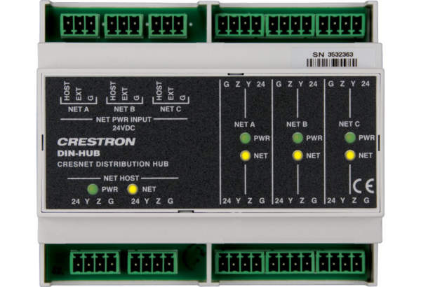 Crestron DIN-HUB DIN Rail Cresnet Distribution Hub - Crestron Electronics, Inc.
