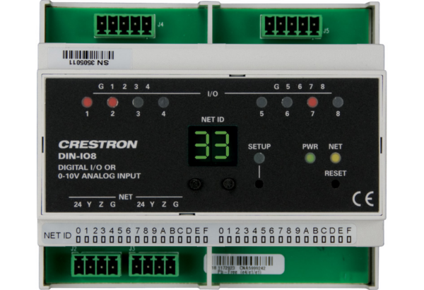 Crestron DIN-IO8 DIN Rail Versiport Module - Crestron Electronics, Inc.