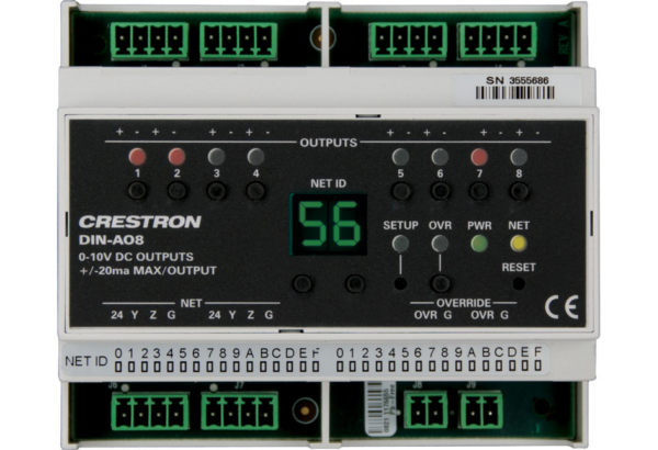 Crestron DIN-AO8 DIN Rail Analog Output Module - Crestron Electronics, Inc.