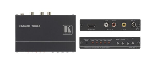 Kramer VP-410 Composite Video & Stereo-Audio to HDMI Scaler - Kramer Electronics USA, Inc.