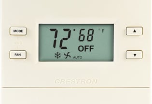 infiNET EX Thermostat, Fan Coil Unit, White Textured - Crestron Electronics, Inc.