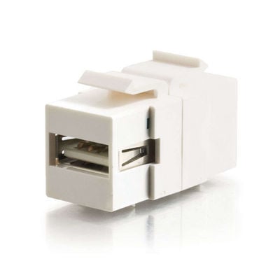 C2G 28751 Snap-In USB A/B Female Keystone Insert Module - White - C2G