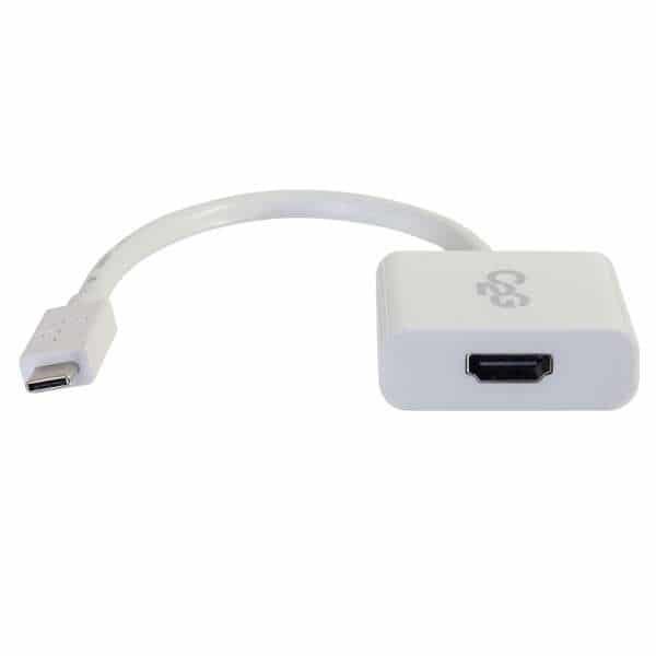C2G 29475 USB 3.1 USB-C to HDMI Audio/Video Adapter - White - C2G
