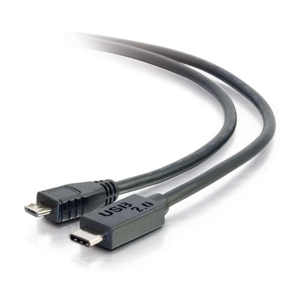 C2G 6ft USB 2.0 USB-C To USB Micro-B Cable M/M - Black - C2G