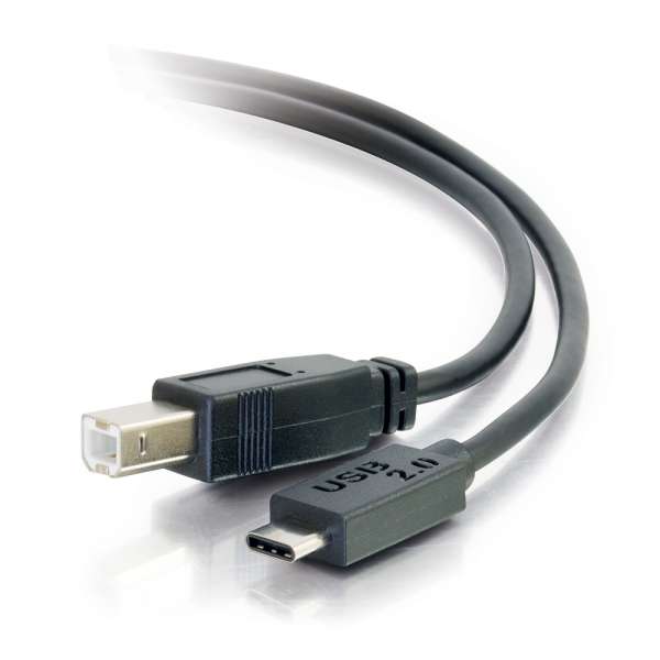 C2G 3ft USB 2.0 USB-C To USB-B Cable M/M - Black - C2G