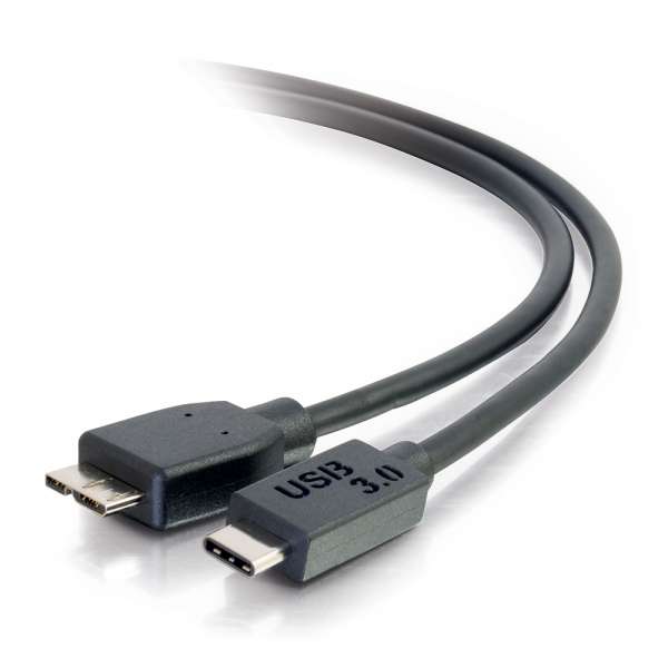 C2G 6ft USB 3.0 (USB 3.1 Gen 1) USB-C To USB Micro-B Cable M/M - Black - C2G
