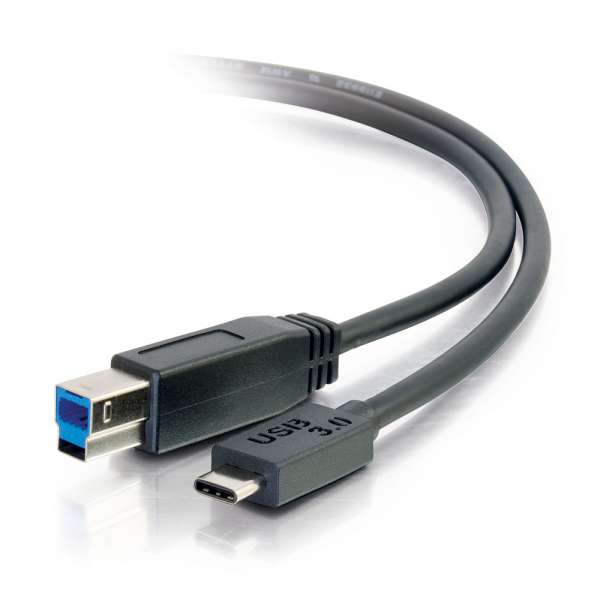 C2G 3ft USB 3.0 (USB 3.1 Gen 1) USB-C To USB-B Cable M/M - Black - C2G