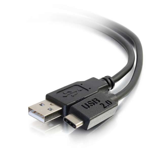C2G 3ft. USB 2.0 USB-C to USB-A Cable M/M - Black - C2G