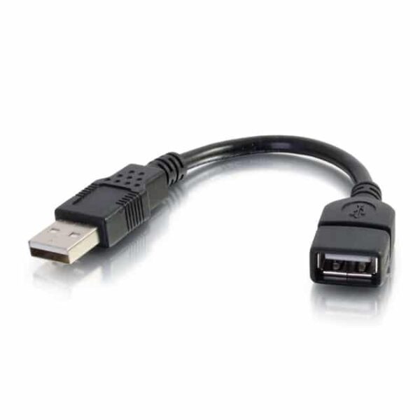 C2G 52119 6 inch USB 2.0 A Male to A Female Extension Cable - C2G