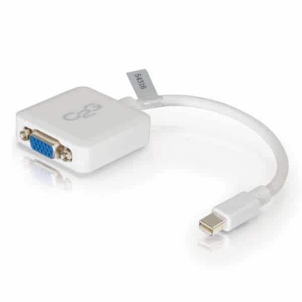 C2G Mini DisplayPort to VGA Display Adapter - White - C2G