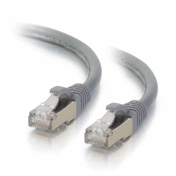 C2G 00639 2ft Cat6a Snagless Shielded Ethernet Network Cable - Gray - C2G