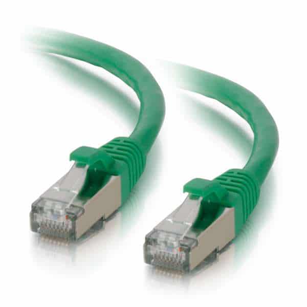 C2G 00836 14ft Cat6 Snagless Shielded Ethernet Network Cable - Green - C2G