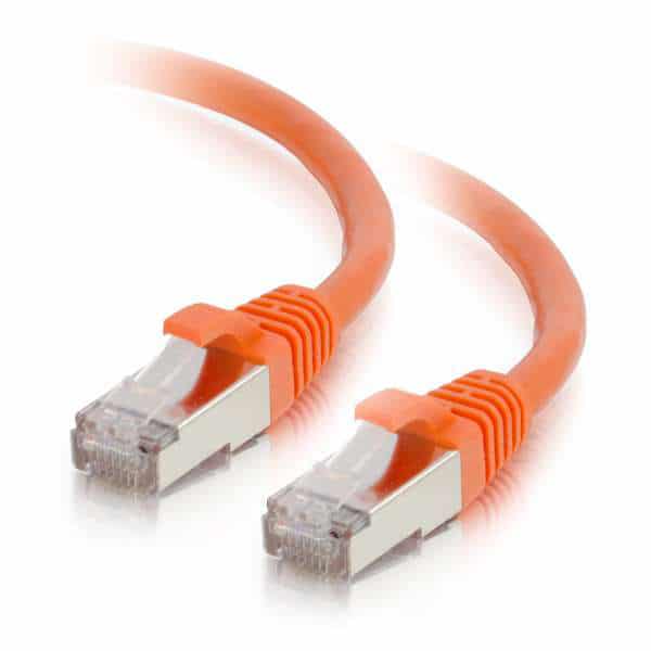 C2G 00879 4ft Cat6 Snagless Shielded Ethernet Network Cable- Orange - C2G