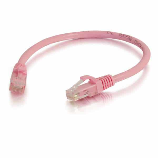 C2G 04043 1ft Cat6 Snagless Unshielded Ethernet Network Cable - Pink - C2G