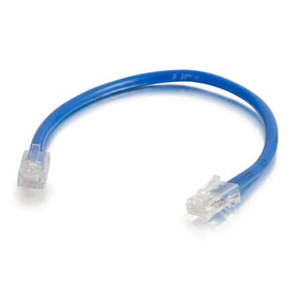 C2G 04085 1ft Cat6 Non-Booted Unshielded Ethernet Network Cable - Blue - C2G