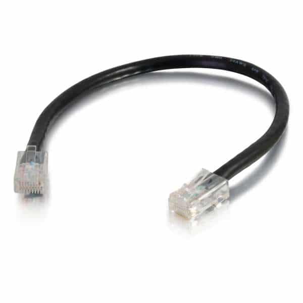 C2G 04106 1ft Cat6 Non-Booted Unshielded Ethernet Network Cable - Black - C2G