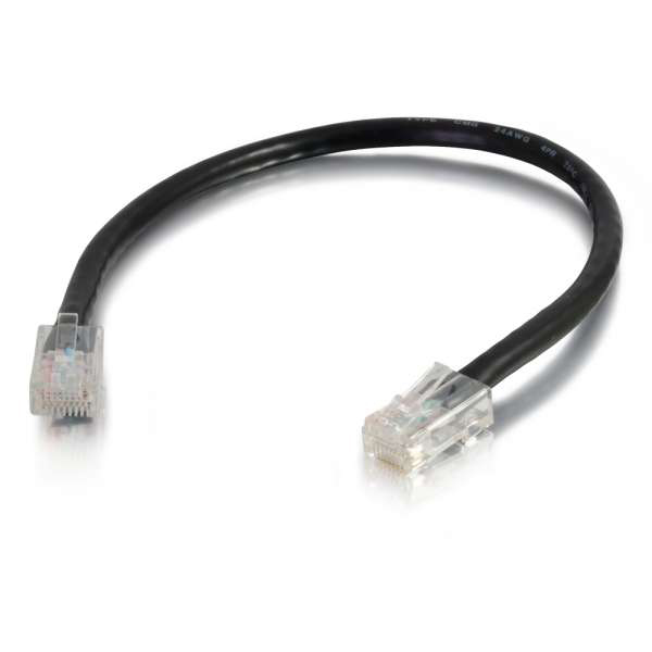 C2G 04107 2ft Cat6 Non-Booted Unshielded Ethernet Network Cable - Black - C2G