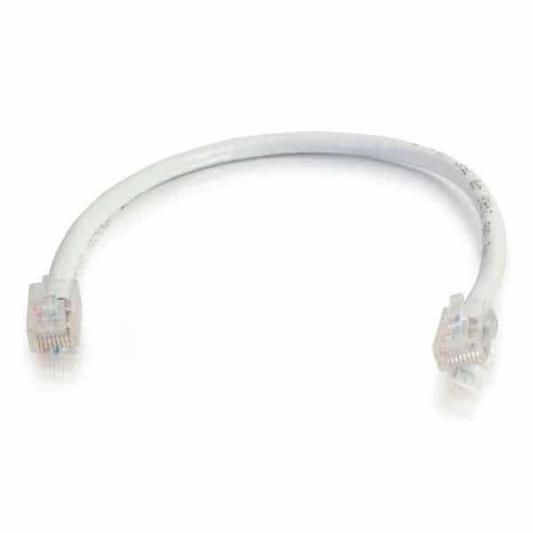 C2G 04233 2ft Cat6 Non-Booted Unshielded Ethernet Network Cable - White - C2G