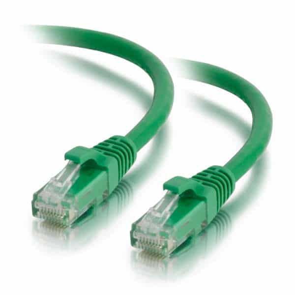 C2G 00410 2ft Cat5e Snagless Unshielded Ethernet Network Cable - Green -