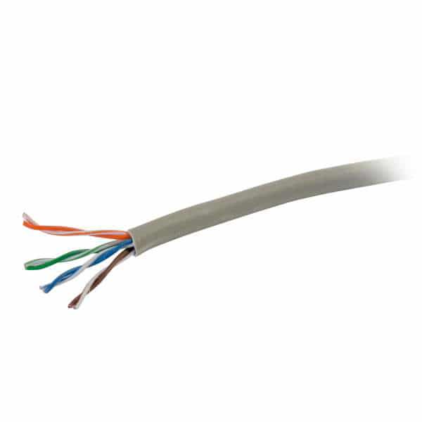 C2G 56004 1000ft Cat5e Bulk Unshielded (UTP) Ethernet Network Cable with Solid Conductors - Plenum CMP-Rated - Gray - C2G