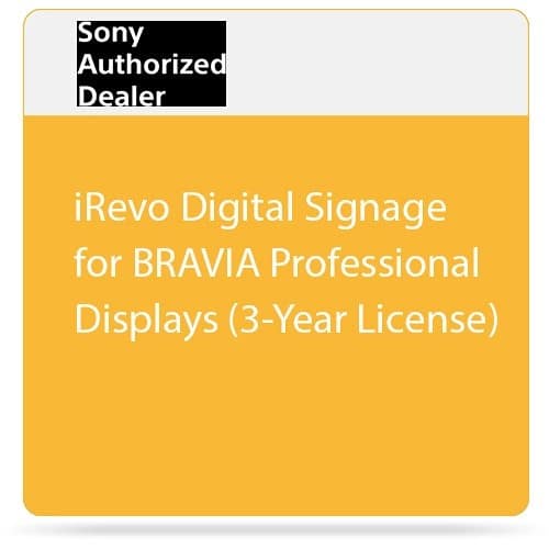 Sony IDS/3YR iRevo Digital Signage for BRAVIA Professional Displays (3-Year License) - Sony