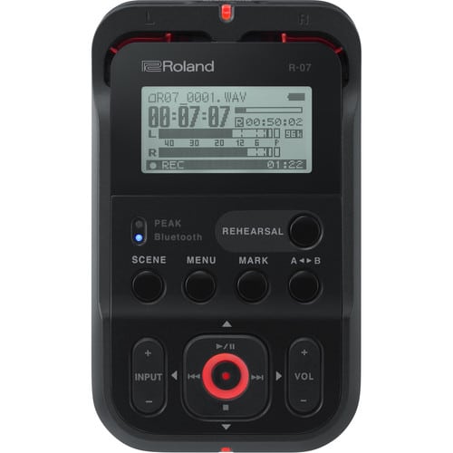 Roland R-07-BK Portable Audio Recorder (Black) - Roland