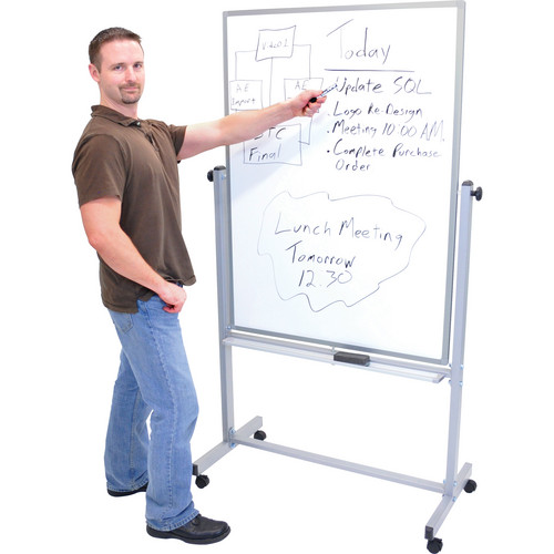 Luxor MB3648WW Mobile Magnetic Reversible Whiteboard - Luxor