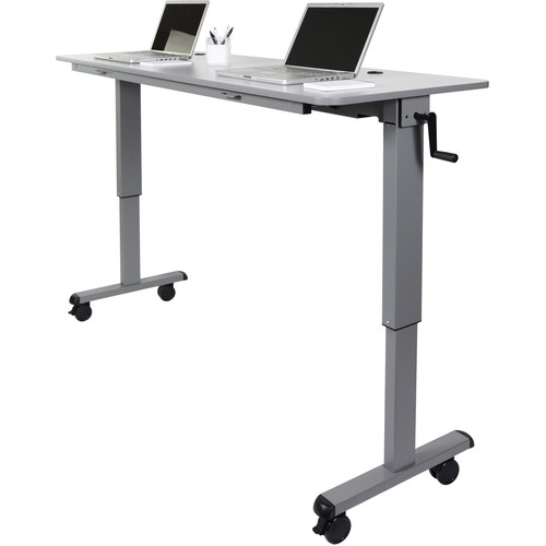 Luxor 60" Adjustable Flip-Top Table with Crank Handle - Luxor