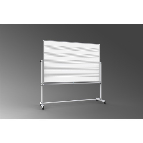 Luxor 72 x 48" Mobile Double-Sided Music Whiteboard - Luxor