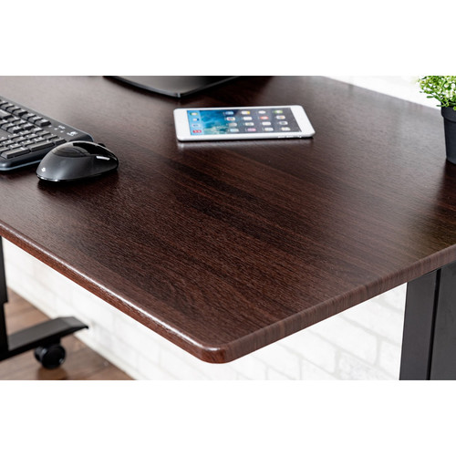 Luxor 60" High Speed Crank Adjustable Stand Up Desk (Black/Dark Walnut) - Luxor
