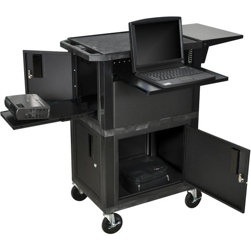 Luxor WTPSCE Ultimate Video Presentation Station with 2 Cabinets (Black) - Luxor