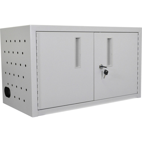 Luxor 16-Tablet Wall/Desk Charging Box (Gray) - Luxor