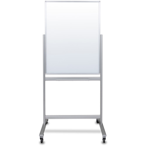 Luxor Double-Sided Mobile Magnetic Glass Marker Board (28.5 x 38.25") - Luxor