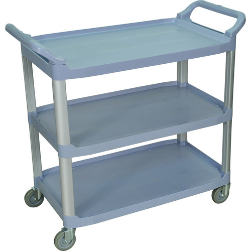 Luxor 3-Shelf Large Serving Cart (Gray) - Luxor