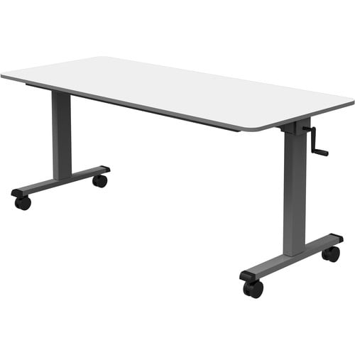Luxor 60" Adjustable Flip-Top Table with Crank Handle - Luxor