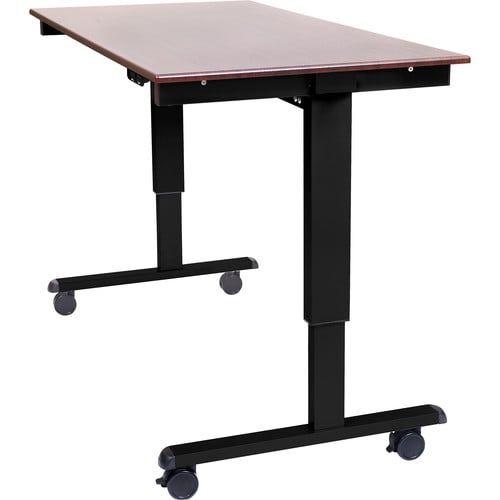 Luxor 60" Electric Standing Desk (Dark Walnut, Black Frame) - Luxor