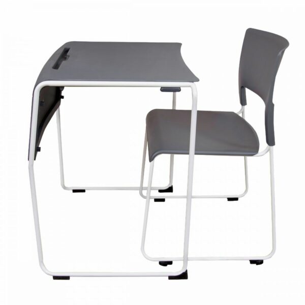 Luxor STUDENT-STK4PK Lightweight Stackable Student Desk and Chair – 4 Pack - Luxor