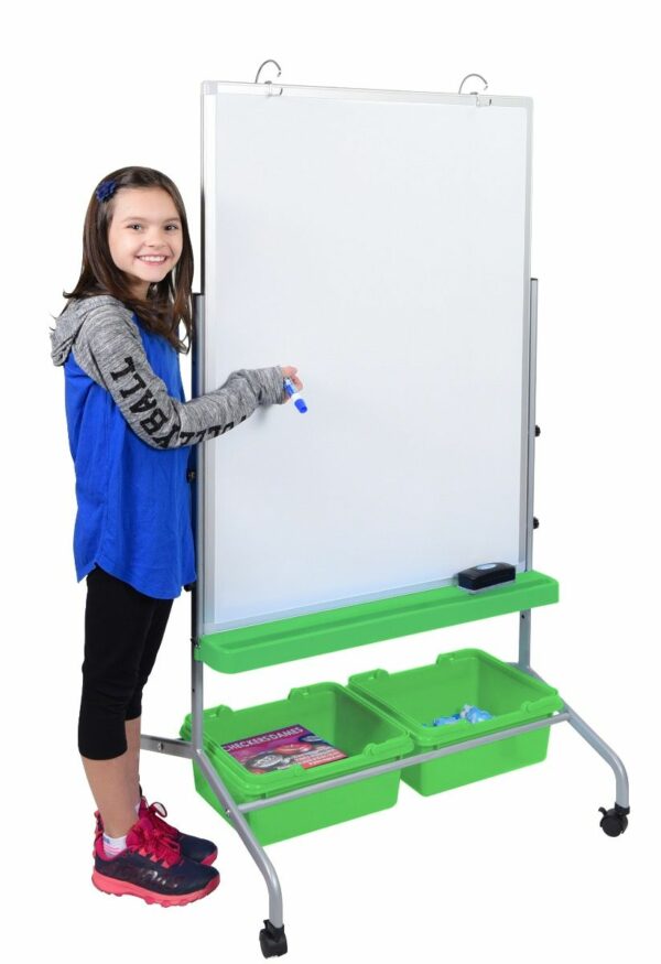 Luxor MB3040WBIN Classroom Chart Stand with Storage Bins - Luxor