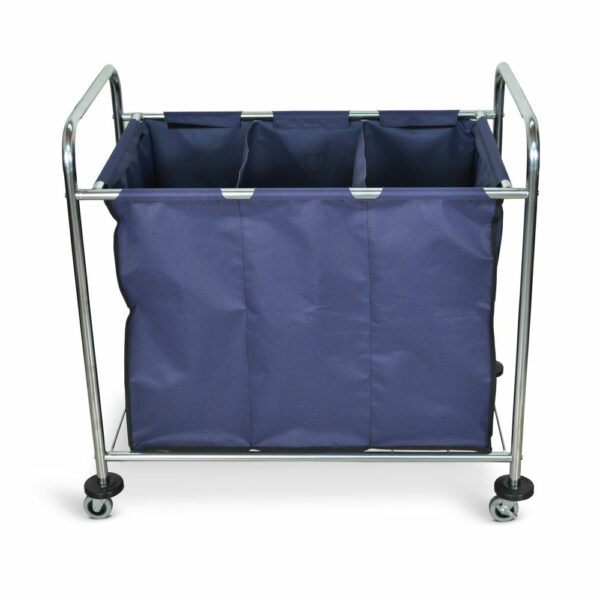 Luxor HL15 Industrial Laundry Cart - Divided Canvas Bag - Luxor