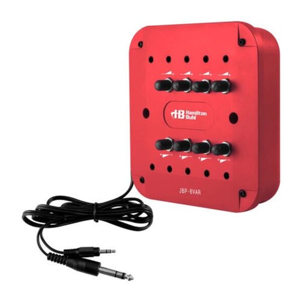 Hamilton JBP8VAR Jackbox Red, 8 Position, 3.5mm Stereo with Individual Volume Controls -