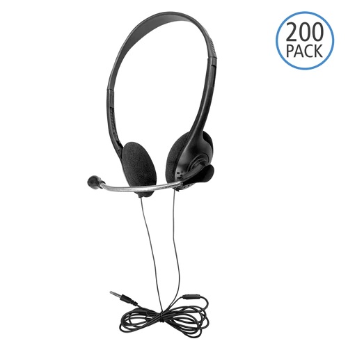 Hamilton HA2G-P200 Multi-Pack of 200 Personal Headsets with Steel-Reinforced Mic, TRRS Plug and Foam Ear Cushions - Hamilton Electronics Corp.