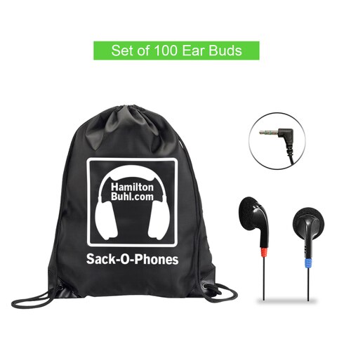 Hamilton SOP-HABUD HamiltonBuhl Sack-O-Phones - 100 Earbuds, in Carry Bag - Hamilton Electronics Corp.