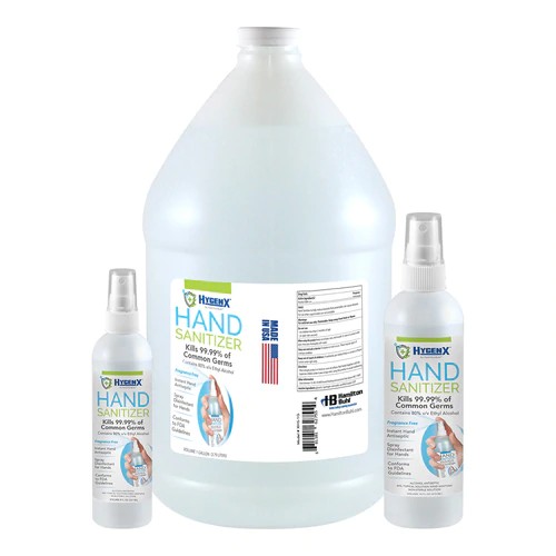 Hamilton XHS-8 HygenX 80% Ethyl Alcohol Hand Sanitizer 8 oz. Bottle - Hamilton Electronics Corp.