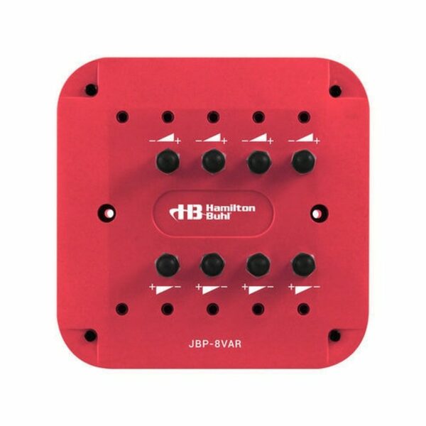 Hamilton JBP8VAR Jackbox Red, 8 Position, 3.5mm Stereo with Individual Volume Controls -