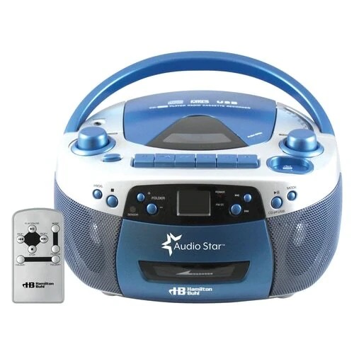 Hamilton LCAS2 AudioStar ALPHA 6 Station Listening Center with USB, CD, Cassette, Radio Player and CD/Tape-to-MP3 Converter Boombox - Hamilton Electronics Corp.