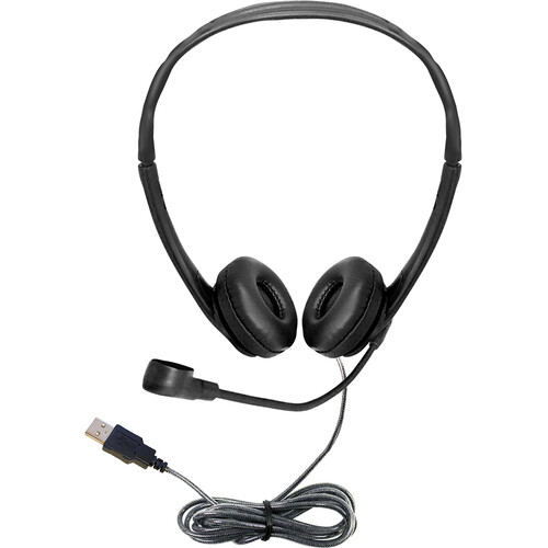 Hamilton WS2BK Personal Headset - Usb With Boom Goose Neck Microphone, Leatherette Ear Cushions - Hamilton Electronics Corp.