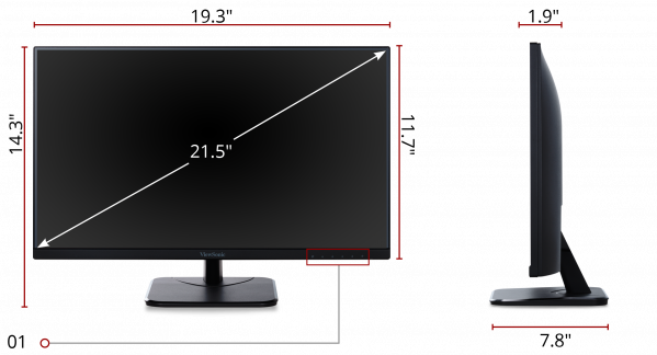 Viewsonic VA2256-MHD 22" Frameless 1080p IPS Monitor - ViewSonic Corp.