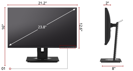 Viewsonic VG2456 24" Ergonomic 1080p IPS Docking Monitor - ViewSonic Corp.