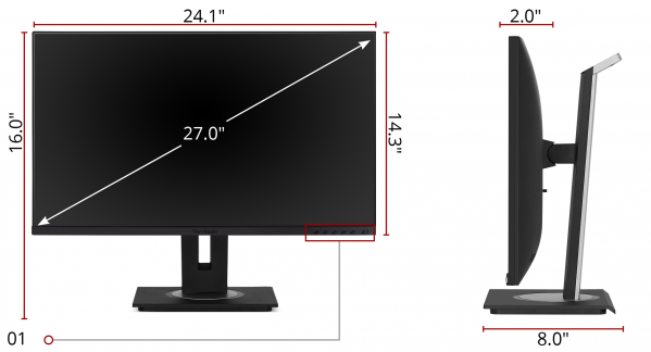 Viewsonic VG2756-2K 27" Display, IPS Panel, 2560 x 1440 Resolution - ViewSonic Corp.