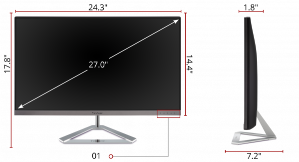 Viewsonic VX2776-4K-MHD 27" 4K UHD Frameless IPS Monitor - ViewSonic Corp.